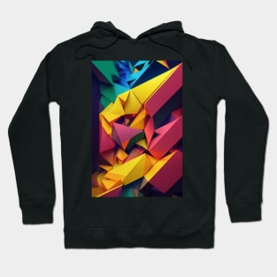 Abstract dimensional glowing lines Hoodie